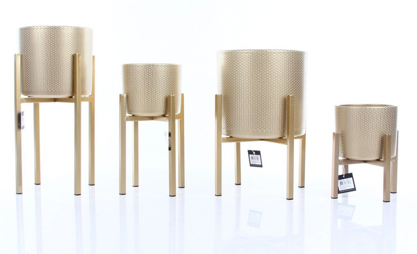 ASCOT 8,5/9,5 cm stojak na kwiaty i doniczki złoty