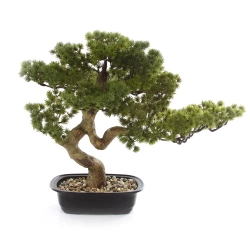 Sztuczny Bonsai Pinia Sosna 44 cm w czarnej doniczce