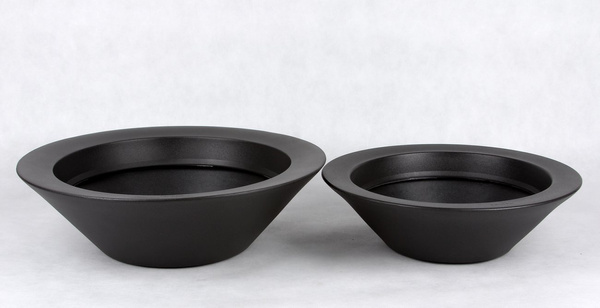 CENTRE 60/18 płaska donica misa grafitowa