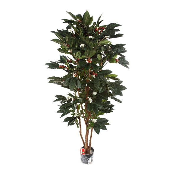 Sztuczna Kawa drzewko 180 cm 540 liści z owocami