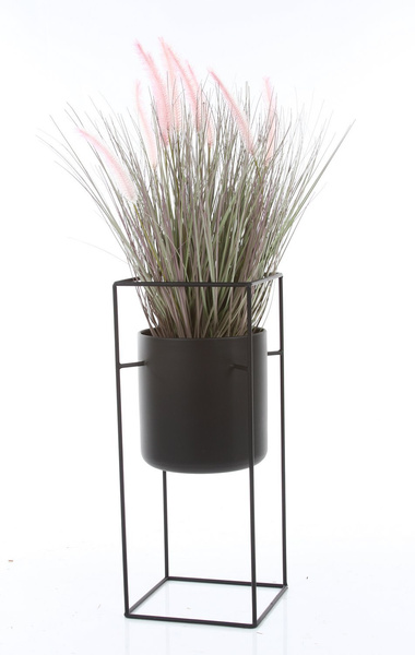 PORTE 20x20/50 czarna osłonka na stelażu kwietnik