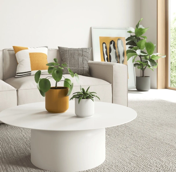 Luna 13/12 ceramiczna osłonka ryflowana delikatna zieleń