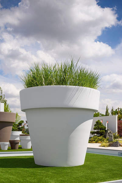 IKON 50/44 donica grafitowa okrągła z rantem czarna perła