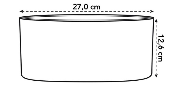 B. For Soft Duo 27x14/12,6 grafitowa doniczka prostokątna