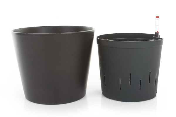 Zestaw do hydroponiki Leni 22/19 Vasa osłonka ceramiczna antracytowa