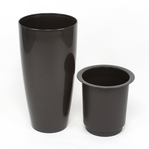 SANTORINI 33/65 donica z wkładem antracytowa z połyskiem