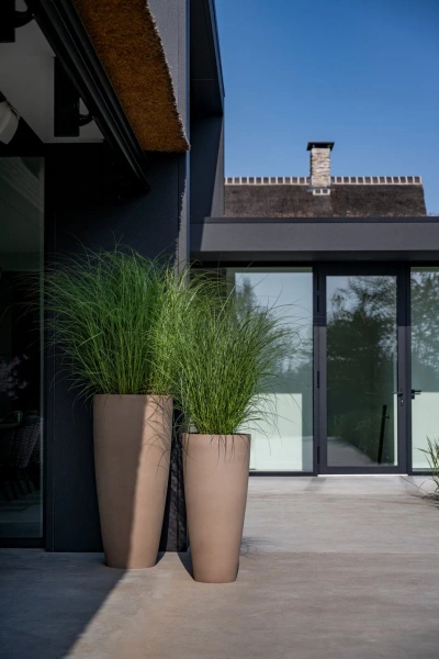 Dax XL 47/100 kamienna wysoka donica taupe