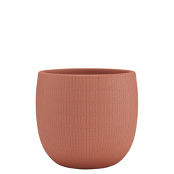 AURA 16/14 doniczka ceramiczna z teksturą terakota