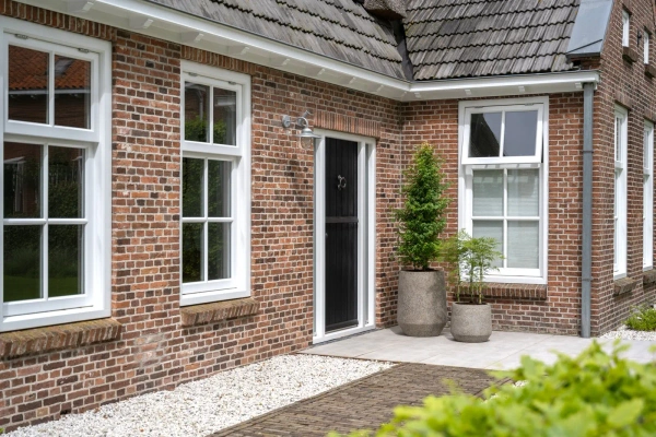 Harith L 53,5/48 duża donica kamienna szarobrązowa dioriet grey