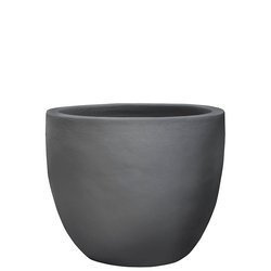 ANTHRACITE COUPLE 46/43 niska doniczka betonowa grafitowa