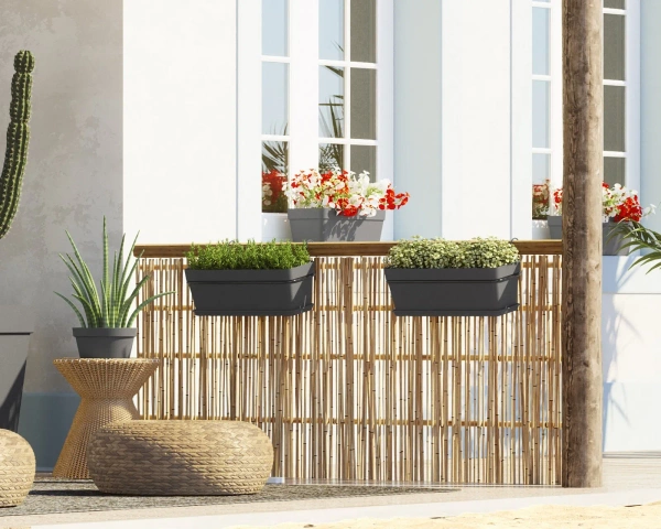 Capri Balcony 20 doniczka na poręcz na balkon terakota