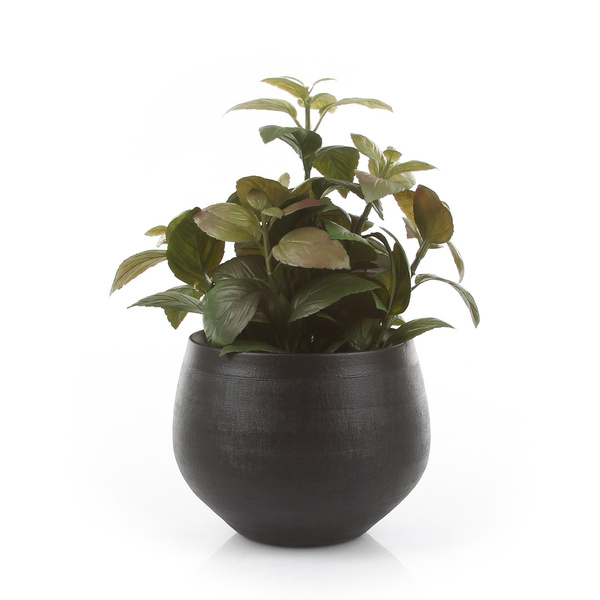 DOURO 16/13 cm mała czarna kulista osłonka ceramiczna