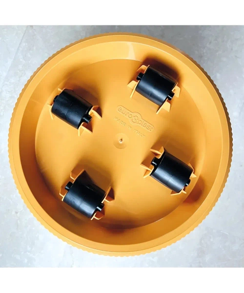 Fyre 40 brązowa donica prążkowa na na kółkach