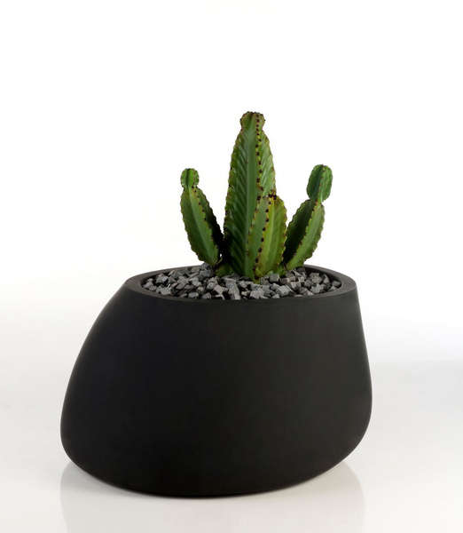 STONE VONDOM 80x65/40 grafitowa designerska donica kamień