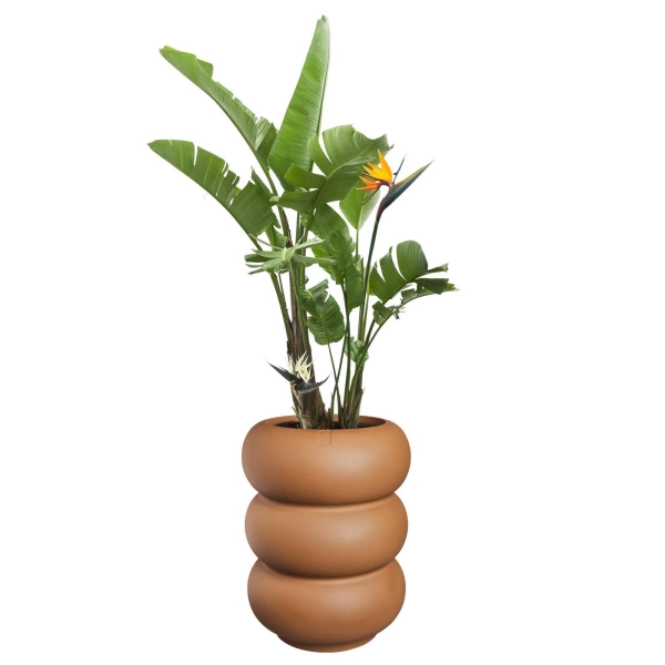 Amber Roll High 43/58 designerska donica wysoka karmelowa