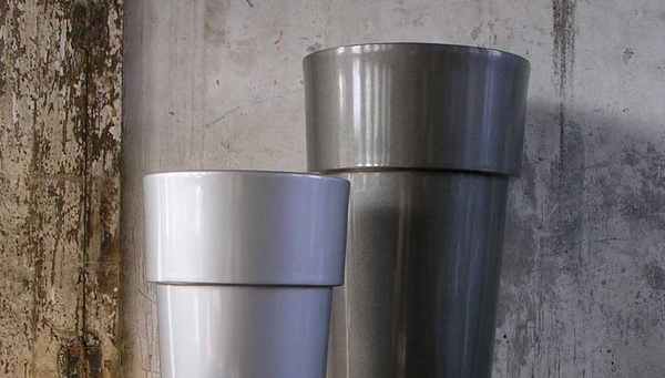 MARCANTONIO 50/120 wysoka donica z rantem ciemno-brązowa ethnic