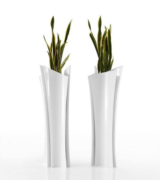 ALMA VONDOM 50x47/140 biała lakierowana duża donica z systemem nawadniającym