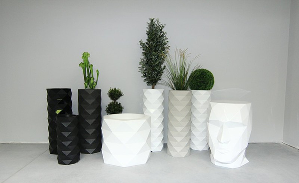 MARQUIS 30/82 nowoczesna donica cylindryczna biała lakierowana