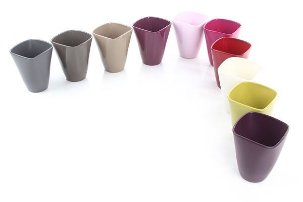 QUARTA ORCHID 13/17 ceramiczna doniczka do storczyków taupe