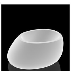 STONE VONDOM 80x65/40 designerska podświetlana donica kamień biała LED