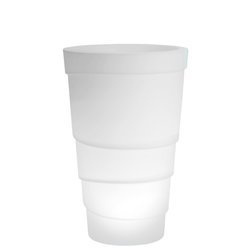 ZIG 50/76 wysoka donica świecąca LED biały zimny