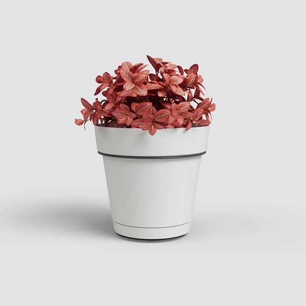 Capri Balcony 20 biała doniczka balkonowa na poręcz