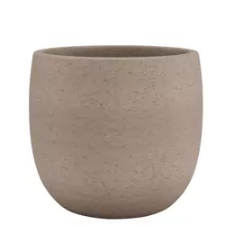 Hemera 33/31 duża donica kulista z ceramiki taupe