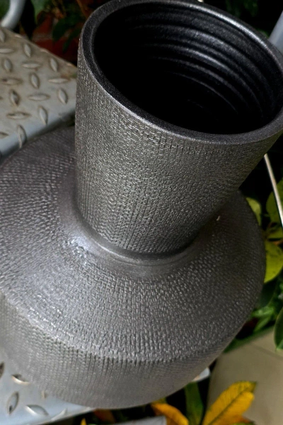 Porto Vase 29/45 wazon ceramiczny antracyt metalik