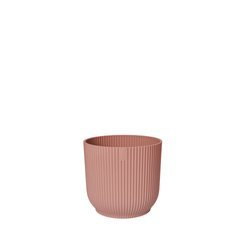 Vibes Fold Round 14 okrągła doniczka w paski różowa / delicate pink