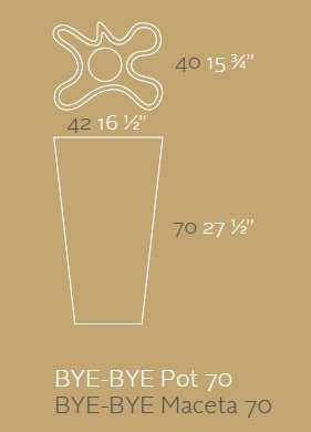 BYE-BYE 42x40/70 designerska donica świecąca