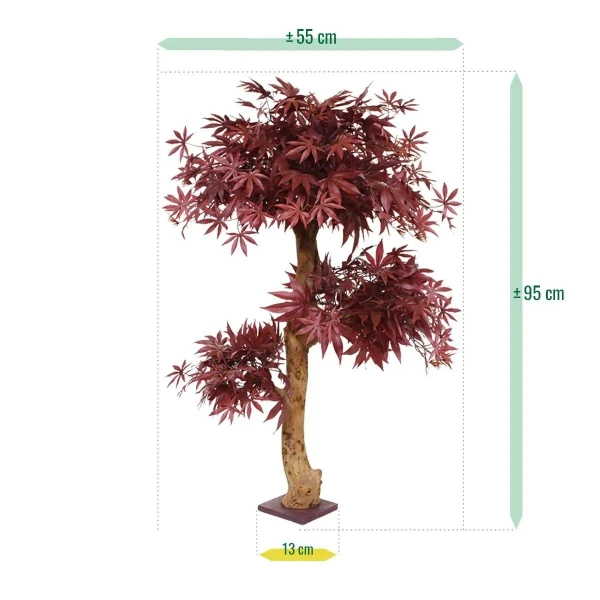 Sztuczny Klon Bonsai 95 cm burgundy