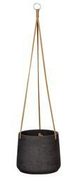 Patt S 13.5/11 czarna wisząca doniczka kamienna black washed