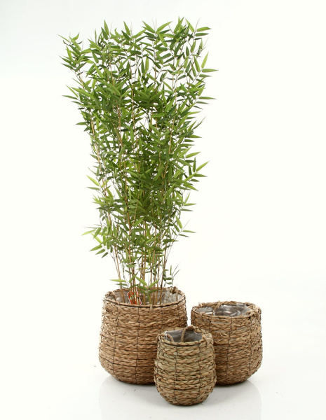 AVALON 3-PAK zestaw doniczek wiszących lub stojących z trawy morskiej