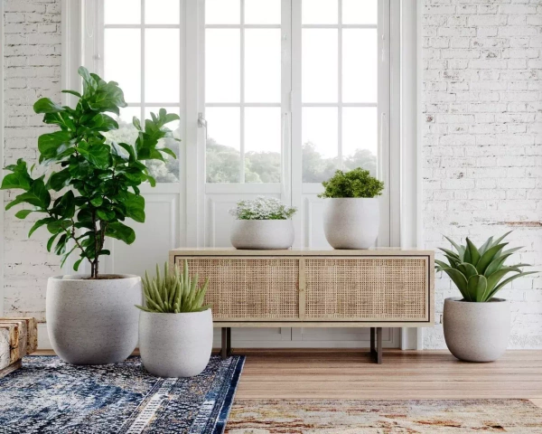 Hemera Bowl 29/14 biała osłonka na bonsai ceramiczna