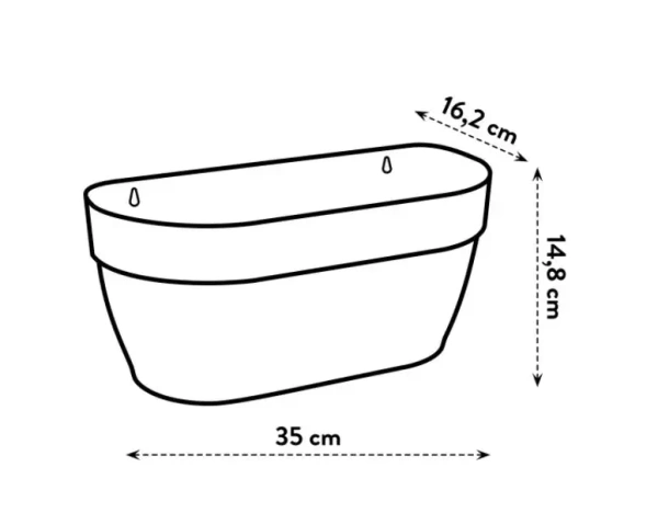 Vibia Wall Basket 35x16/15 doniczka naścienna żółta honey yellow