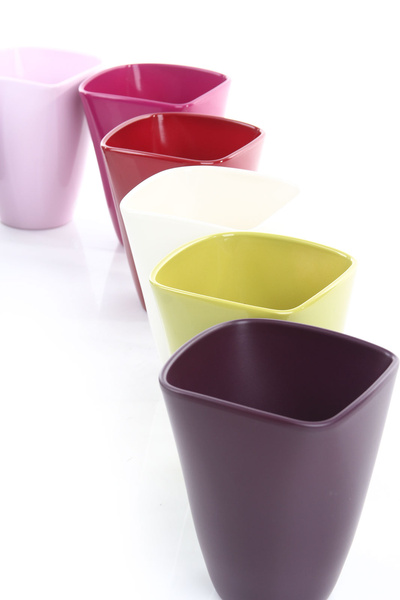 QUARTA ORCHID 13/17 ceramiczna doniczka do storczyków zielona