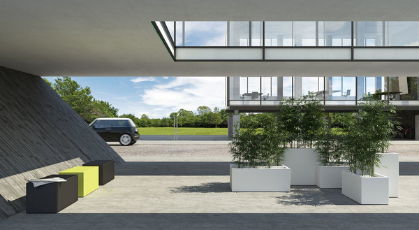 KUBE CASETTA 100x40/40 donica prostokątna niska biała