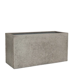 Jort M 100x40/50 szarobrązowa donica prostokątna kamienna dioriet grey