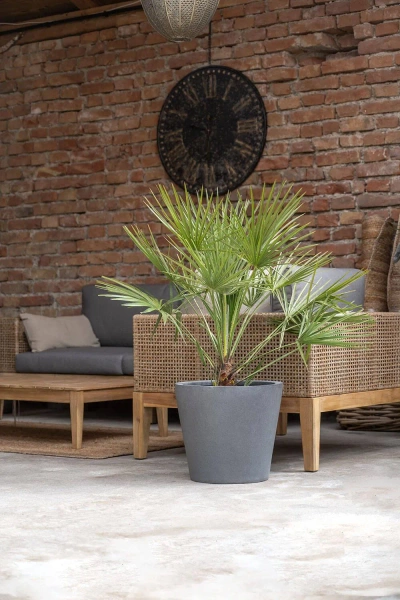 Bucket L 68/60 duża donica kamienna szara