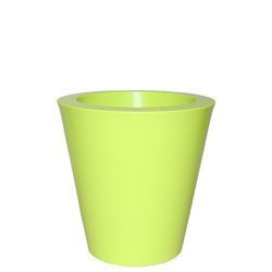 KUNO GLOSS 50/50 okrągła donica zieleń wiosenna półpołysk acid green