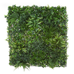 Sztuczna Zielona ściana mata 100x100 mix roślin UV wodoodporna