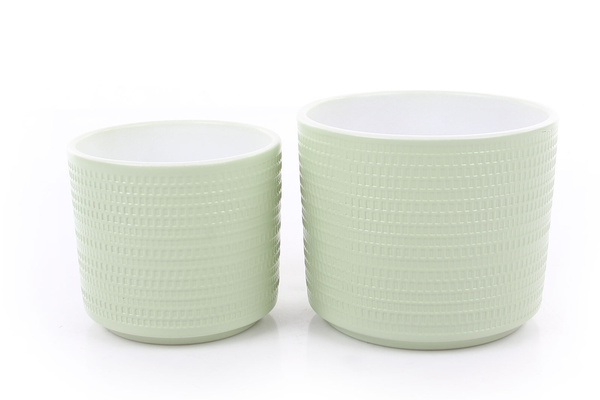 SWING 14,5/12 doniczka ceramiczna pistacjowa