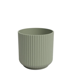 Luna 15/14 osłonka w prążki walec zielona ceramiczna