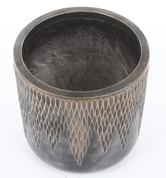 UNIVERSE COMET CYLINDER 33/31 donica cylindryczna ręcznie zdobiona brązowa