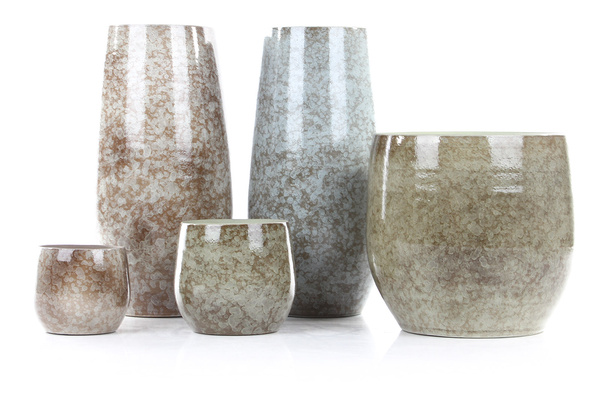 OLIVER 19/17 doniczka ceramiczna szkliwiona zielona