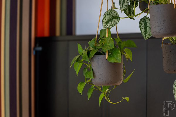 Charlie S 15/14,5 doniczka wisząca cylindryczna czarna