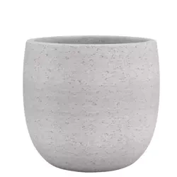 Hemera 33/31 biała kulista donica z ceramiki