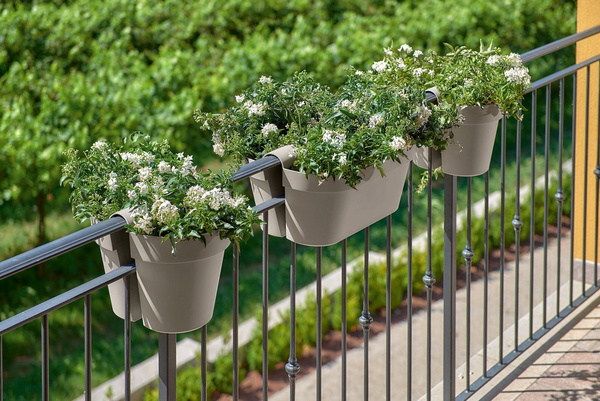 BE-UP CASSETTA 50x33/20 podłużna doniczka dwustronna taupe