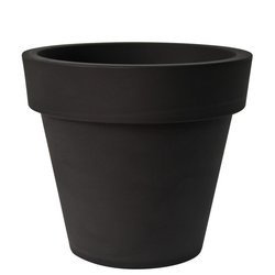 IKON 80/71 grafitowa duża donica z rantem czarny perła