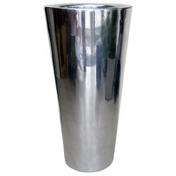 POLISHED ALUMINIUM 50/100 wysoka donica aluminiowa